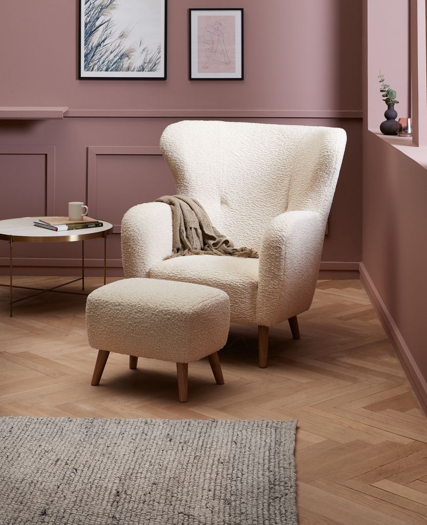 Sessel VILDSUND off-white Teddystoff