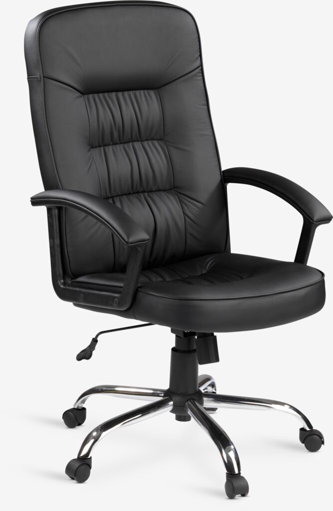 Bürostuhl SKODSBORG Kunstleder schwarz/chrom