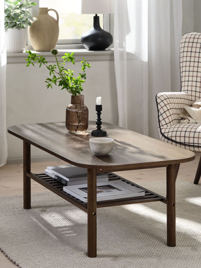 Couchtisch LYNGVIG 60x110 1 Regal Eiche dunkel