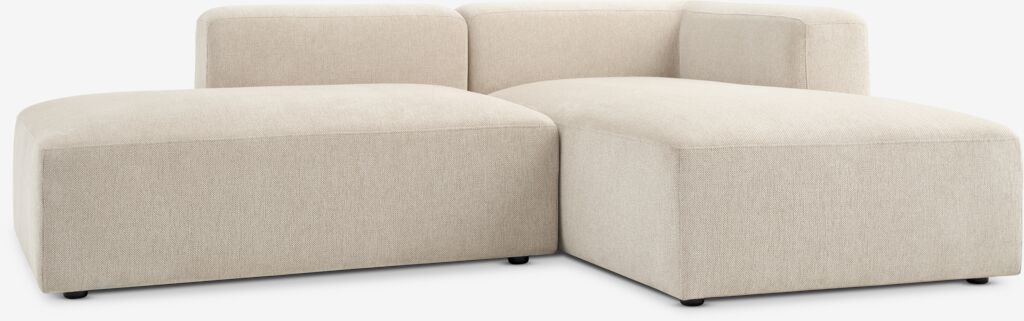 Modul-Sofa SKEJBY 2Pers. chaise/offen Stoff beige