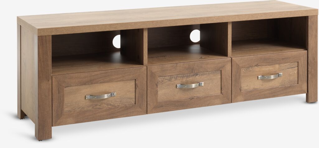 TV-Bank JUNGEN 3 Schubladen Wildeiche dunkel