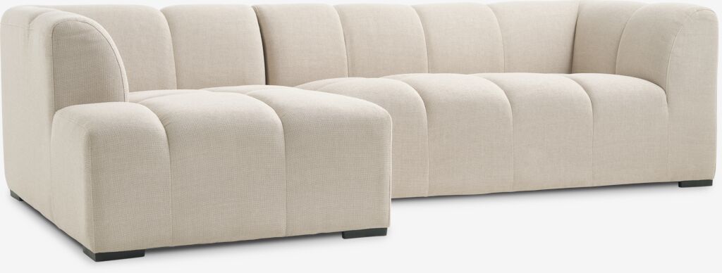 Sofa ALLESE Chaiselongue links Stoff beige