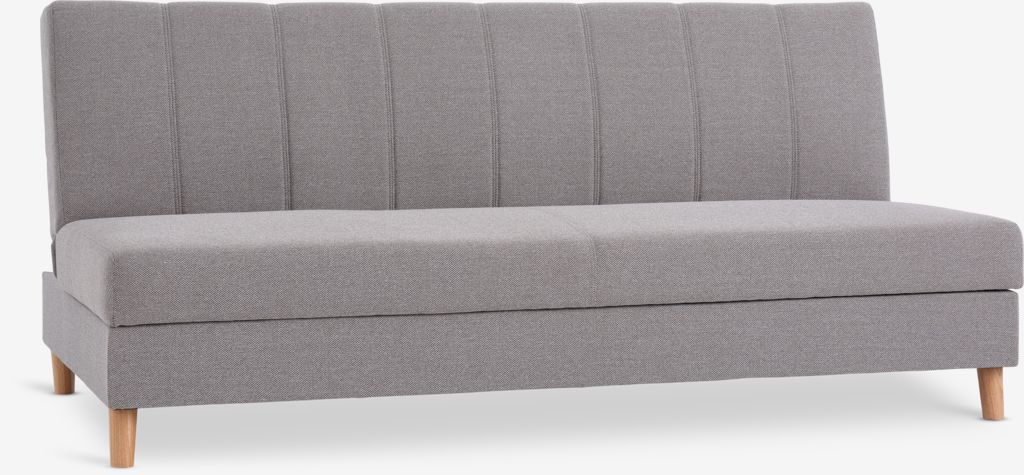Schlafsofa ILDVED Stoff beige/Eiche