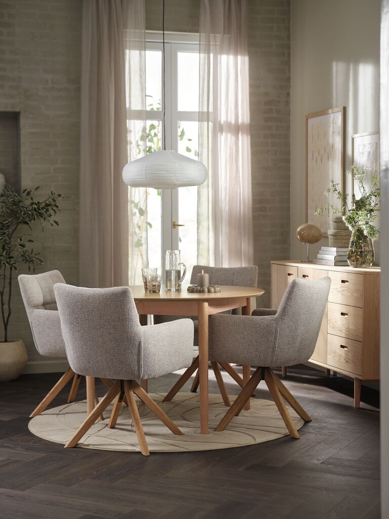 Sideboard MARSTRAND 2 Türen 3 Schubladen Eiche natur