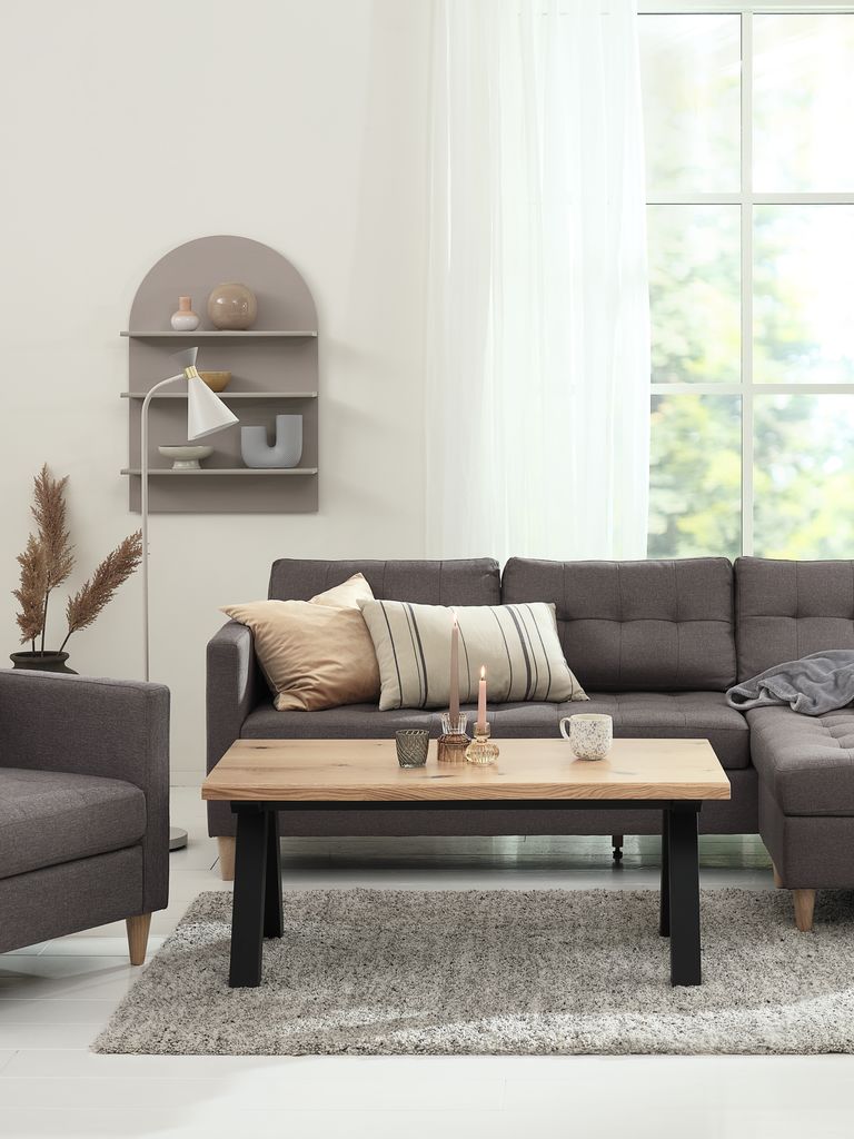 Couchtisch SANDBY 60x110 Eiche natur/schwarz