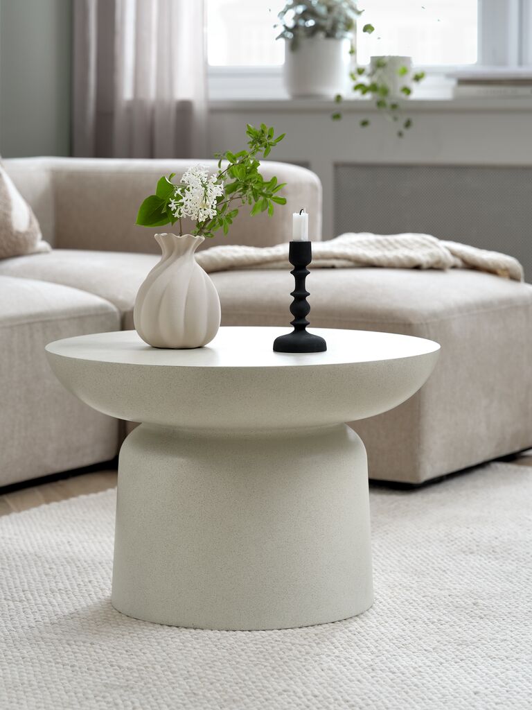 Couchtisch LYDUM Ø60 beige Faserzement