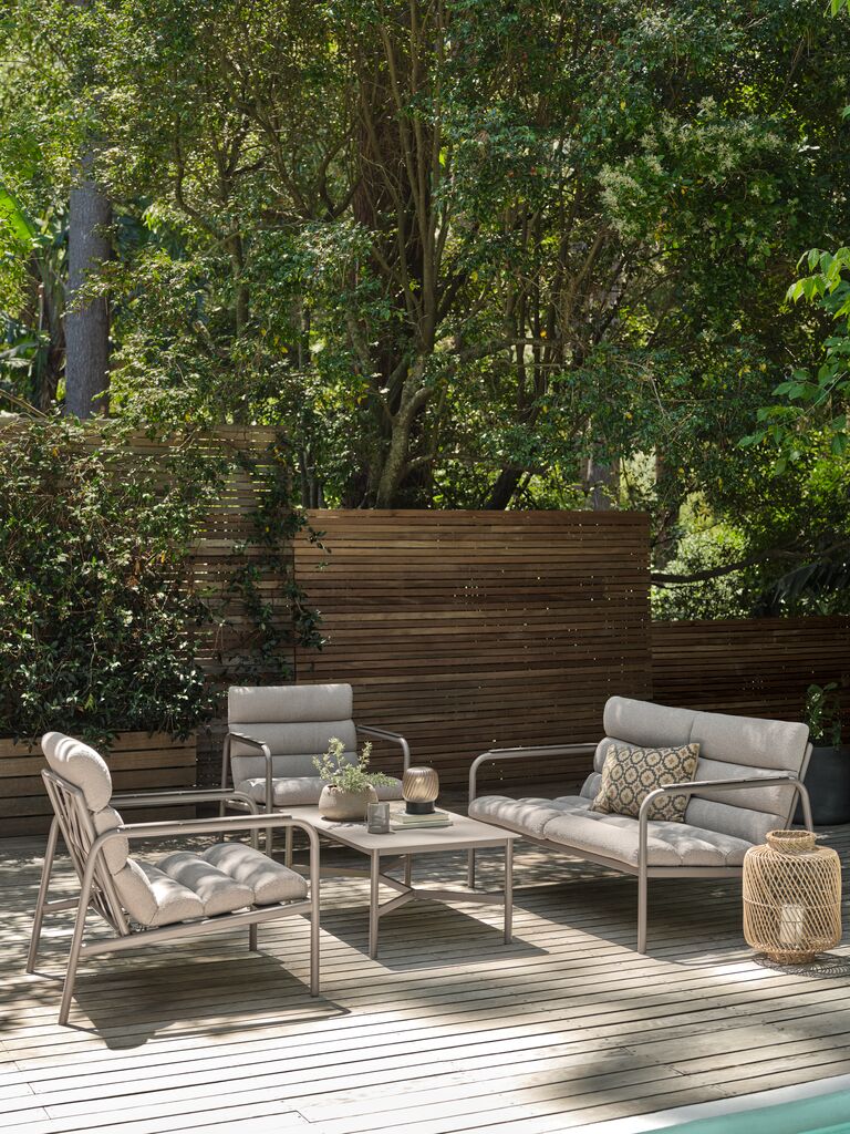Lounge-Set LILLESTROEM 4 Pers. sand dunkel