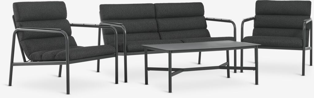 Lounge-Set LILLESTROEM 4 Pers. schwarz