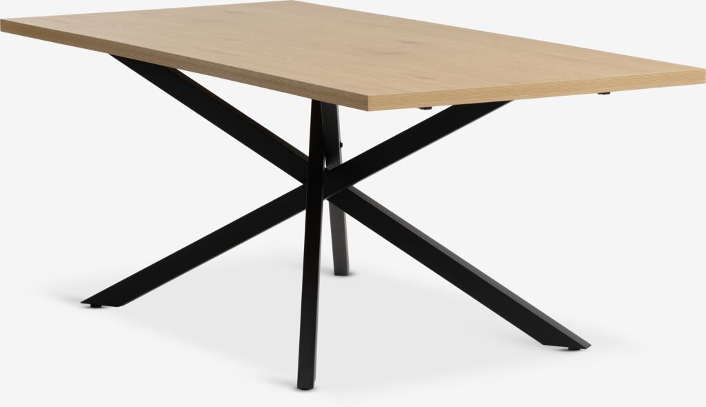 Esstisch NORTOFT 95x200 warm eichefarben/schwarz