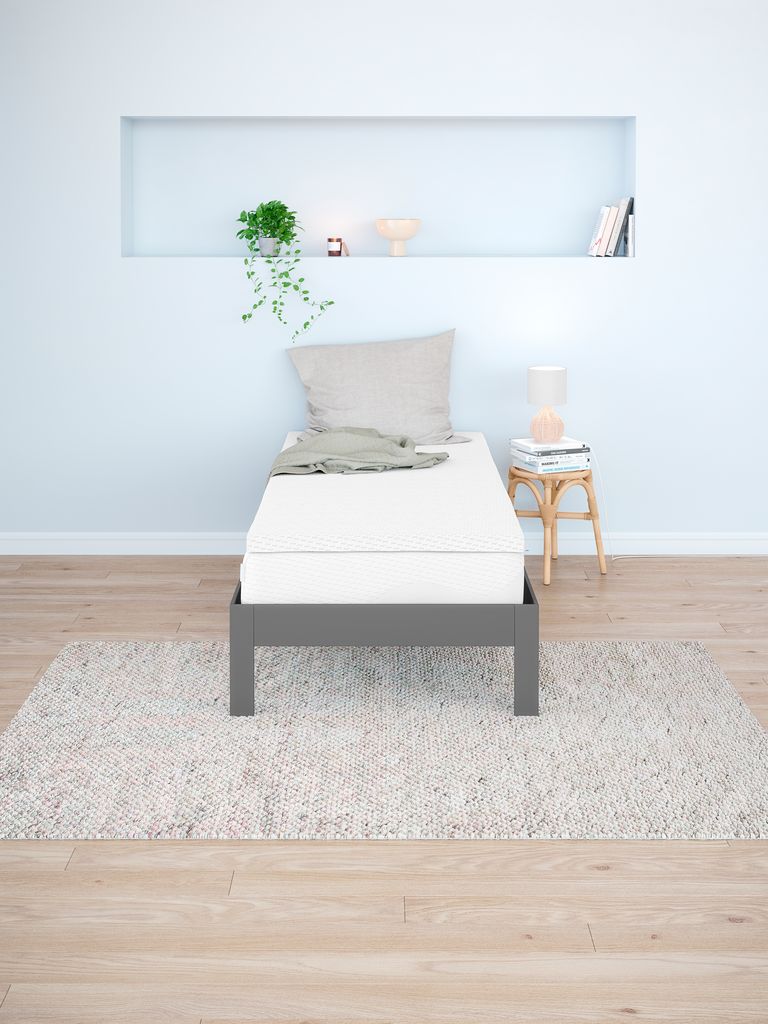Topper 100x200cm WELLPUR FRYA grau