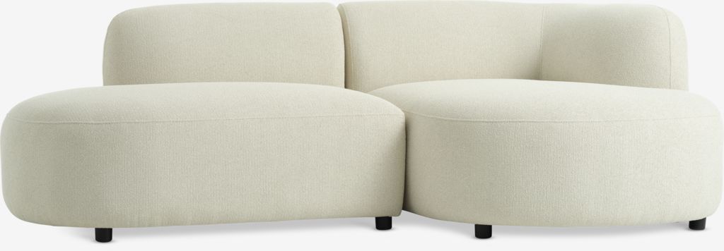 Sofa JYLLINGE Chaiselongue rechts beige Teddystoff