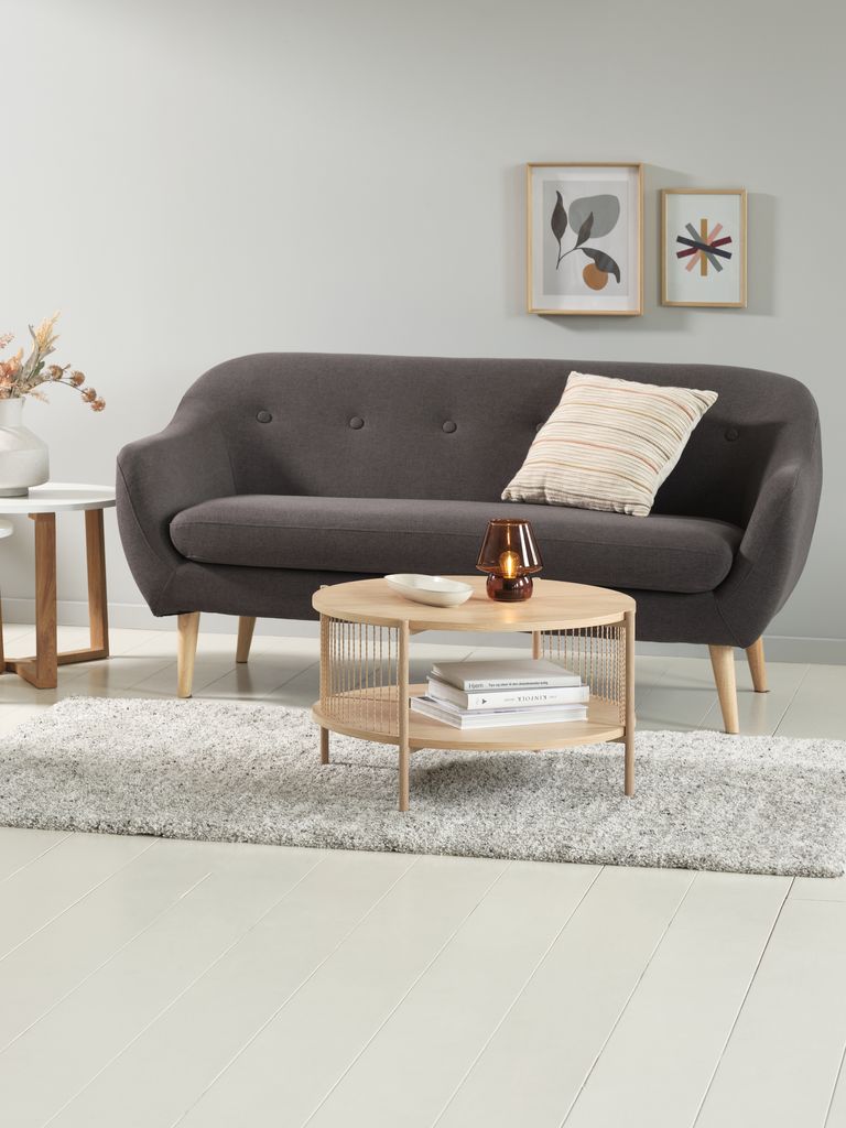 Sofa EGEDAL 2.5-Sitzer grau Stoff