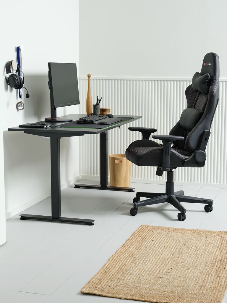 Höhenverstellbarer Schreibtisch SVANEKE 80x160 schwarz