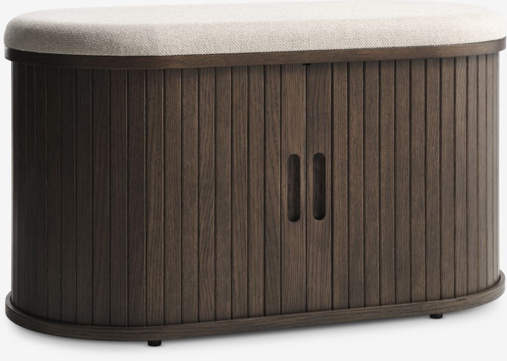 Sitzbank LYNGVIG Rollläden beige/dunkle Eiche