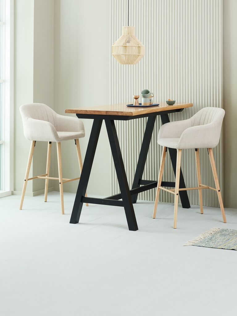 Bartisch SANDBY 71x128 Eiche natur/schwarz