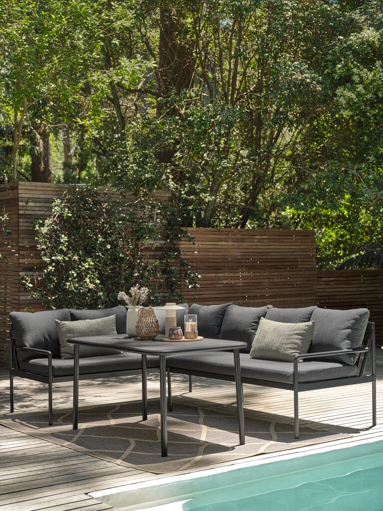 Lounge-Set STROEMSTAD 6 Pers. schwarz