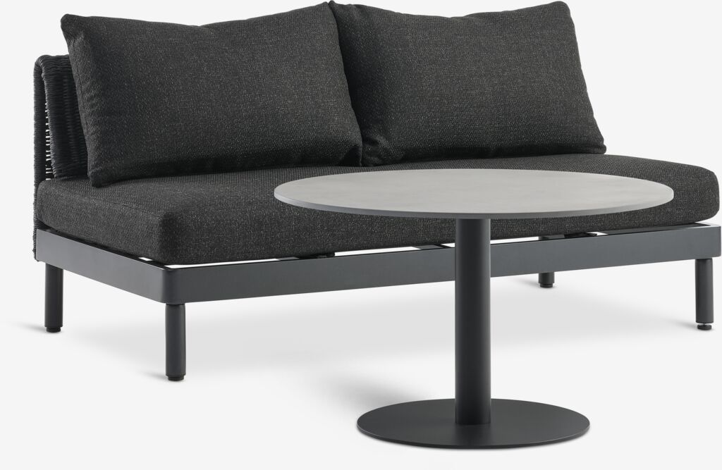 Lounge-Set HELAGS + VOSS 2 Pers. Schwarz