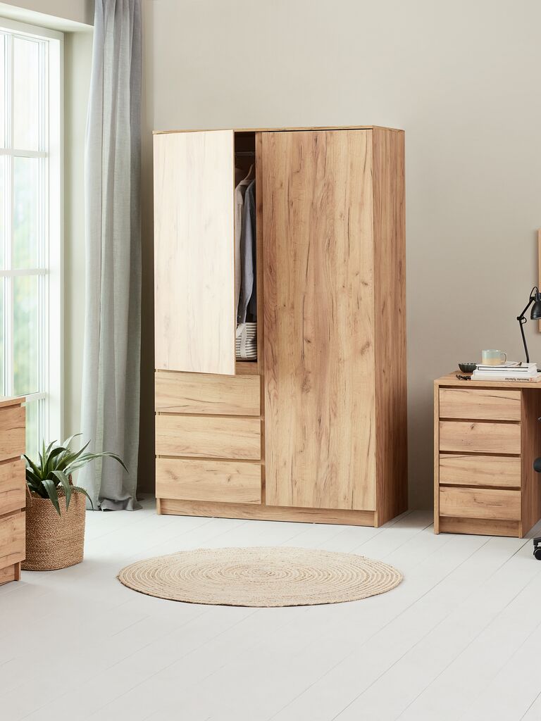 Kleiderschrank LIMFJORDEN 120x200 2T Wildeiche natur