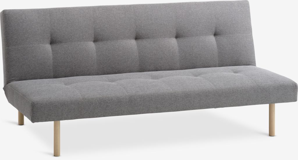 Schlafsofa HOLSTED grau Stoff /natur