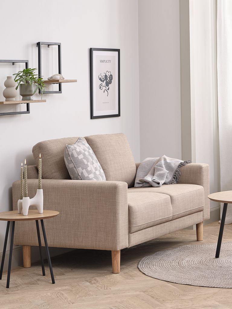 Sofa EGENSE 2-Sitzer sand Stoff