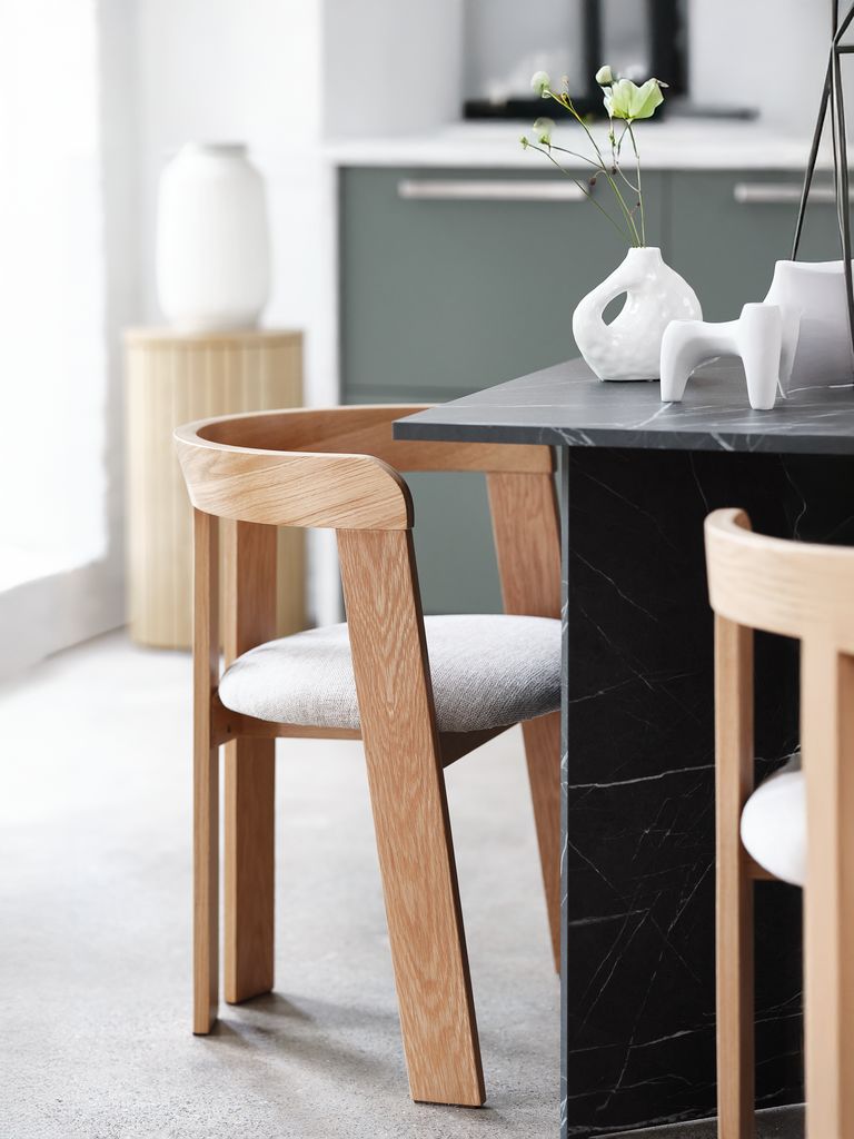 Esszimmerstuhl BOVRUP Eiche natur/beige