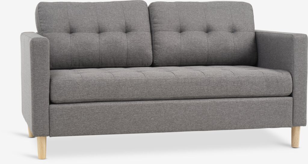 Sofa FALSLEV 2-Sitzer grau Stoff