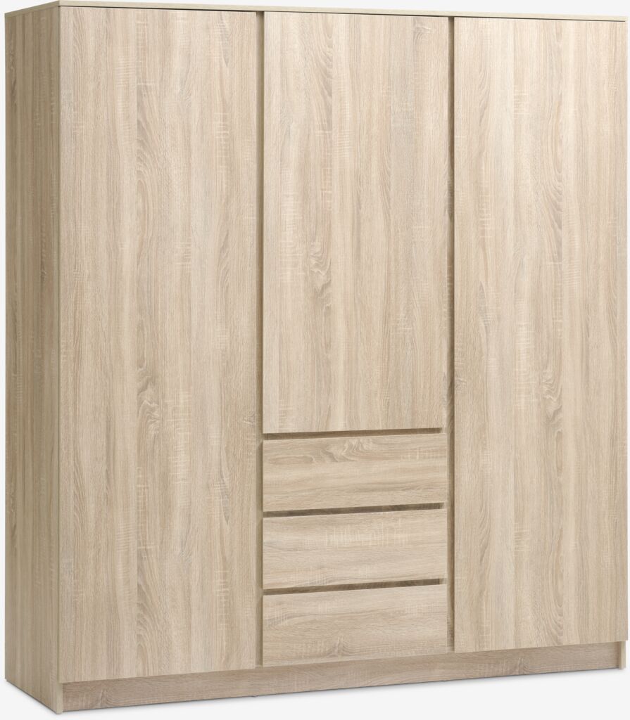 Kleiderschrank LIMFJORDEN 180x200 3T 3S helle eichenfarben