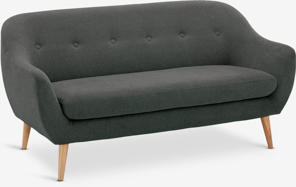 Sofa EGEDAL 2.5-Sitzer grau Stoff