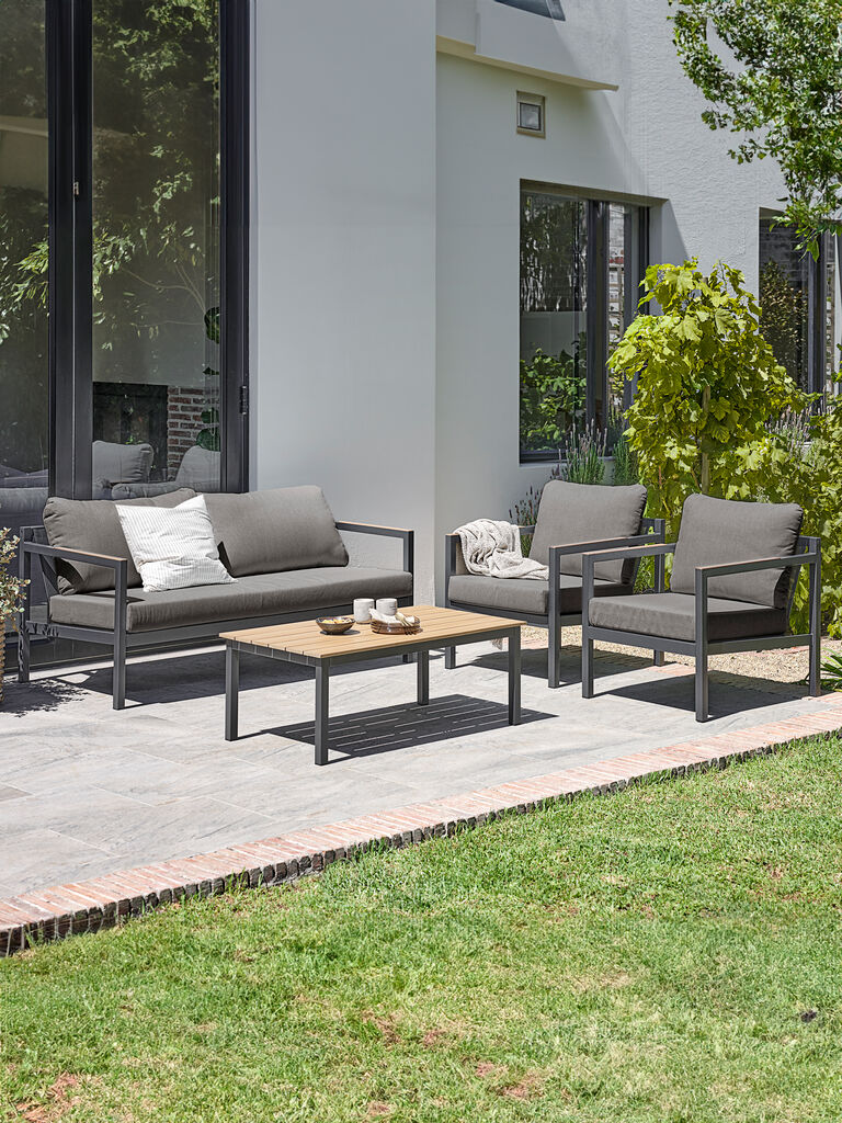 Lounge-Set BEJSTRUP 4 Personen grau