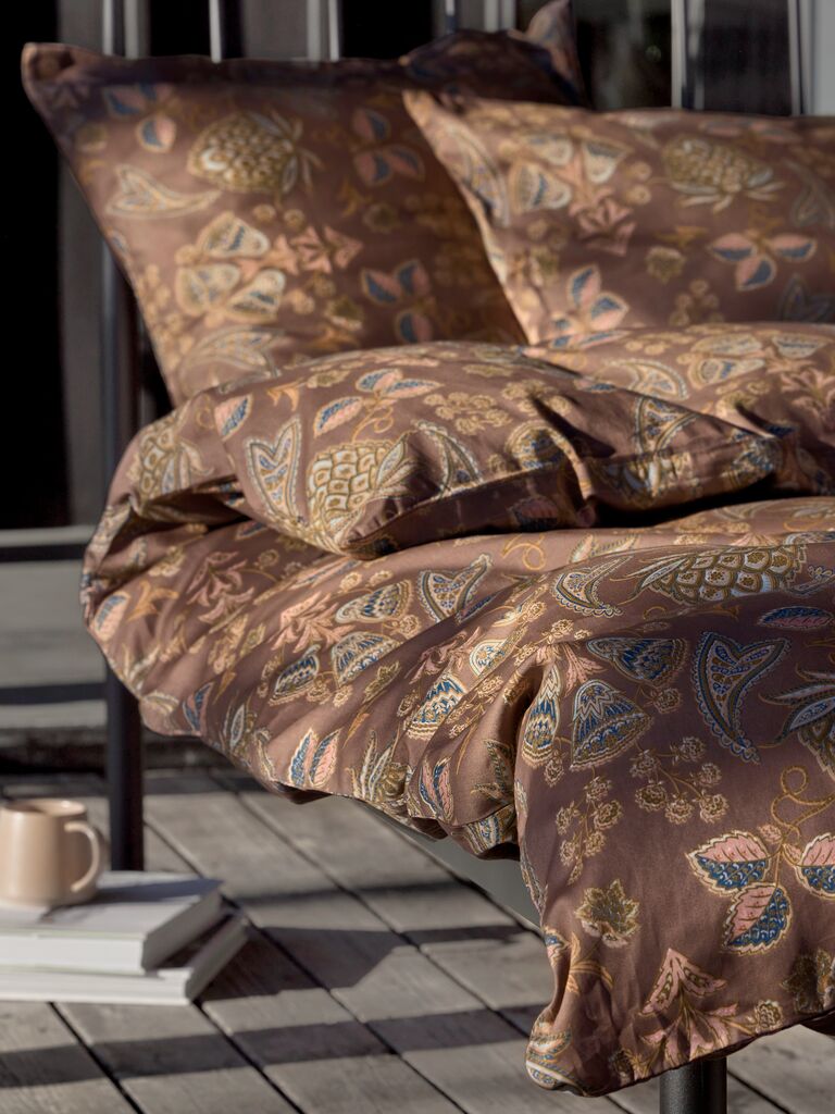 Satin-Bettwäsche MIMMI 135x200 sand dunkel