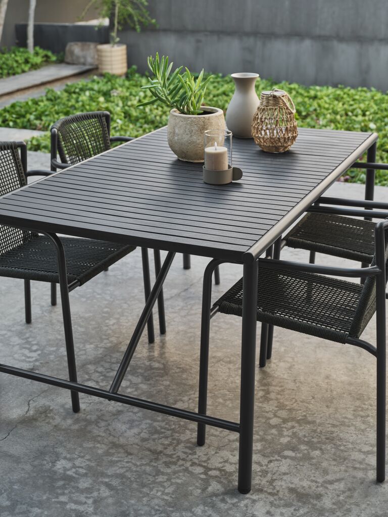 Gartentisch VIERLI B90xL149 schwarz