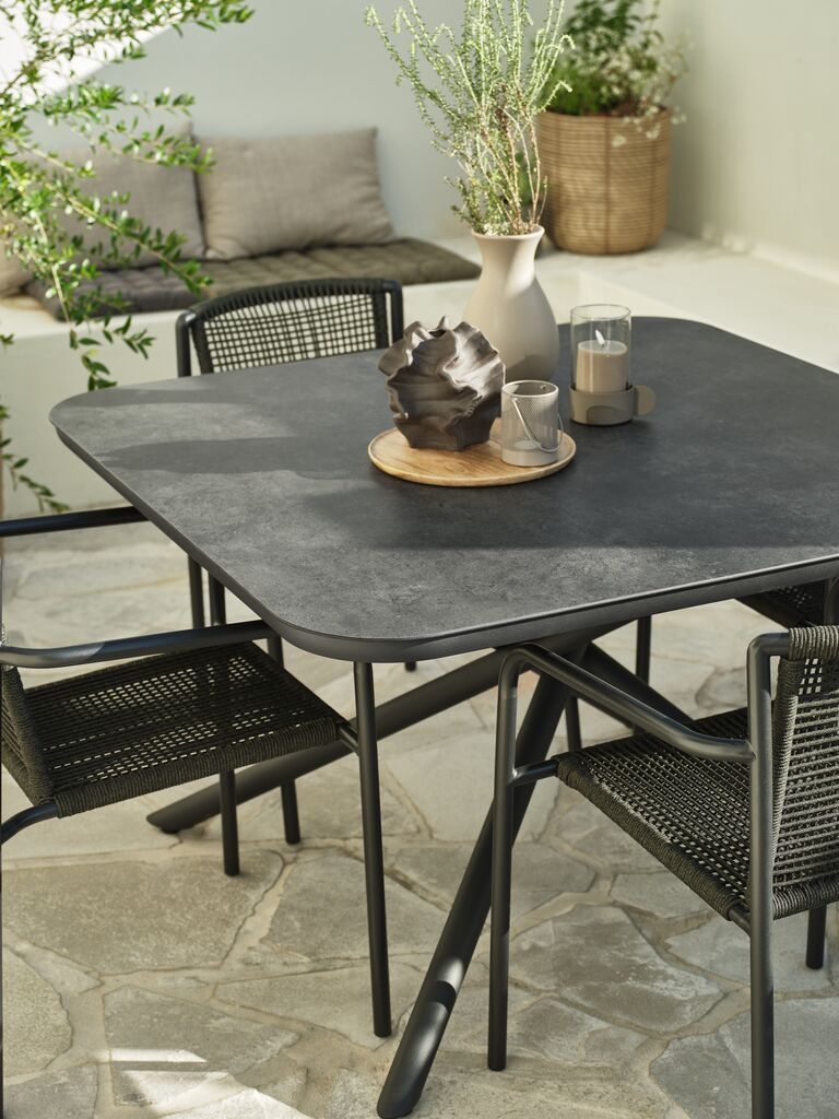 Gartentisch GOTHENBURG B120xL120 grau