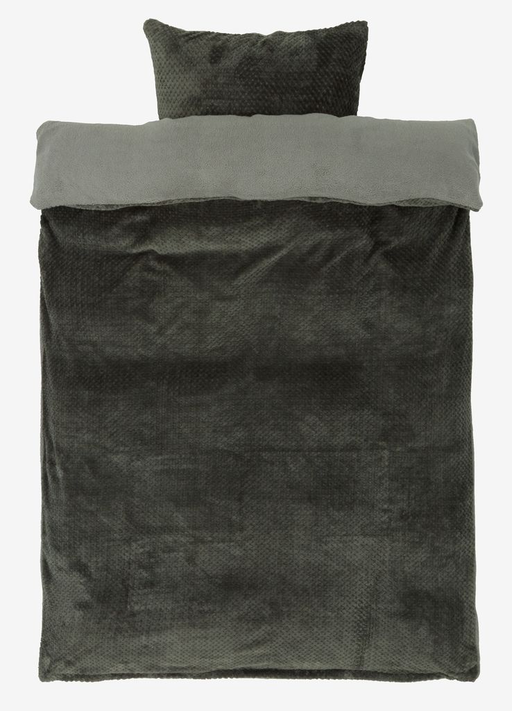 Fleece-Bettwäsche RIE 135x200 anthrazit