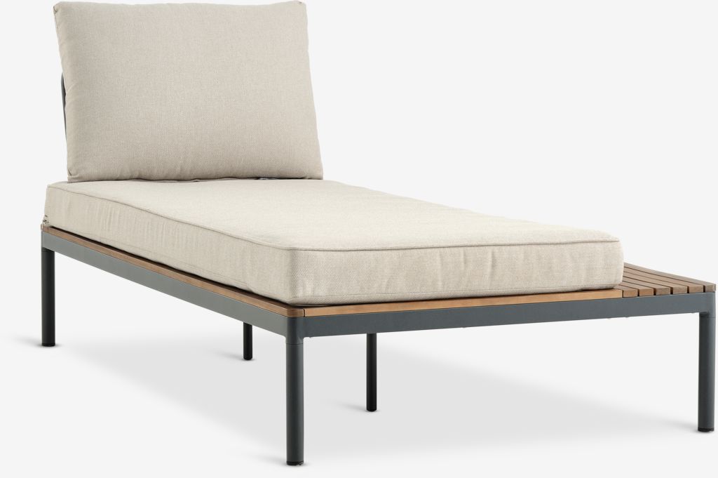 Lounge-Modul Chaiselongue HOU Hartholz