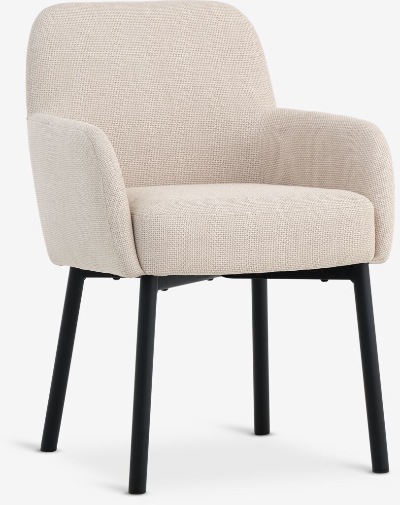 Esszimmerstuhl SOTTRUP beige Stoff/schwarz