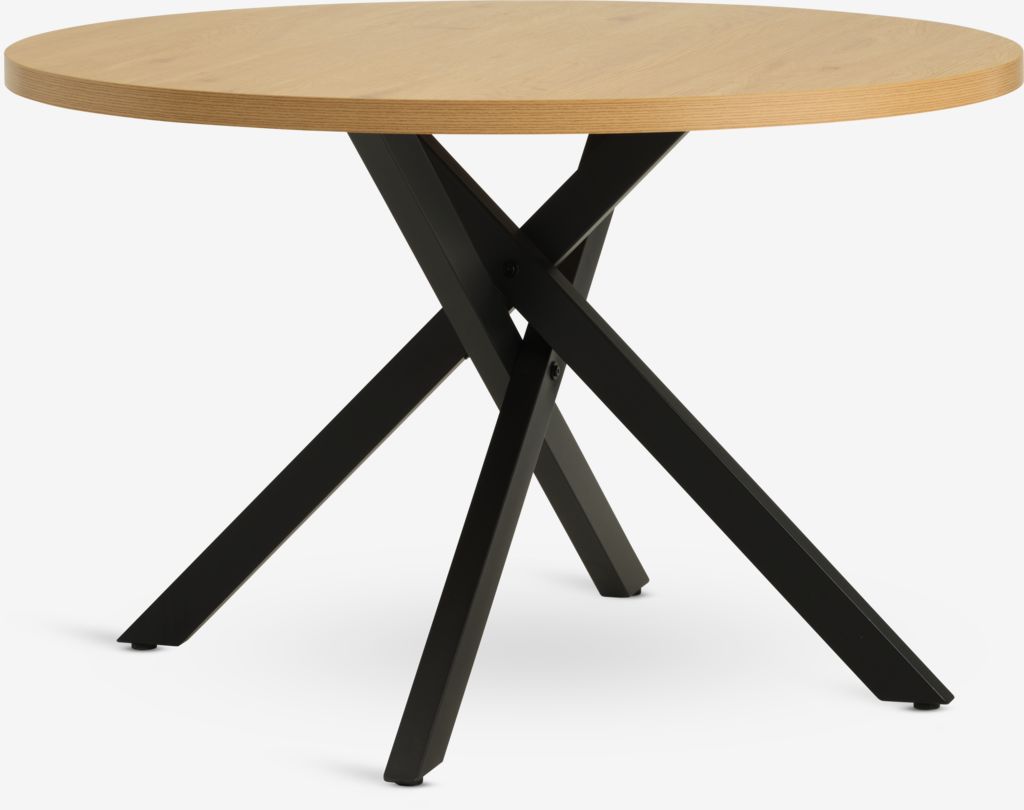 Esstisch NORTOFT Ø120 Eiche warm/schwarz