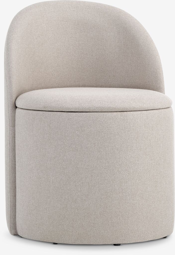 Lounge-Sessel ODDUM m/Stauraum beige Stoff