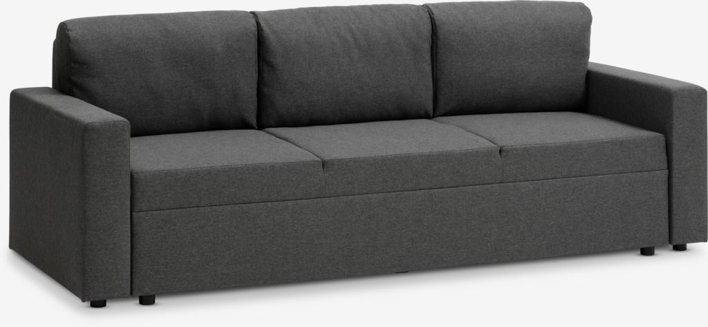 Schlafsofa MARSLEV 3-Sitzer dunkelgrau Stoff