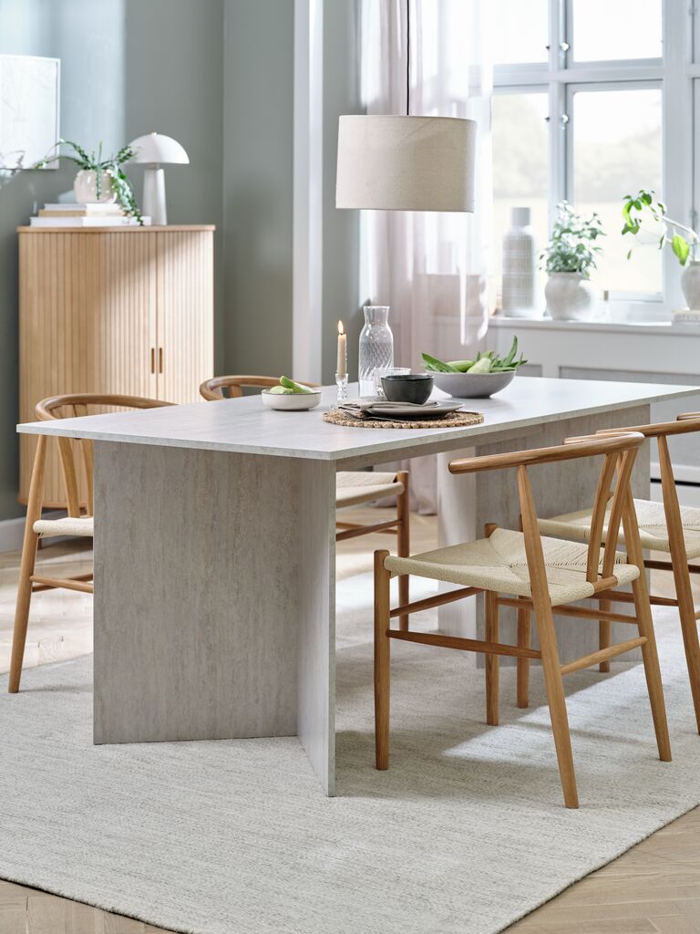 Esstisch KRONDAL 90x180 travertinfarben