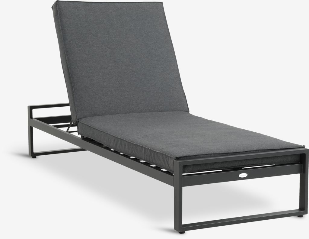Sonnenliege VONGE B75xL210 schnelltrocknend schwarz