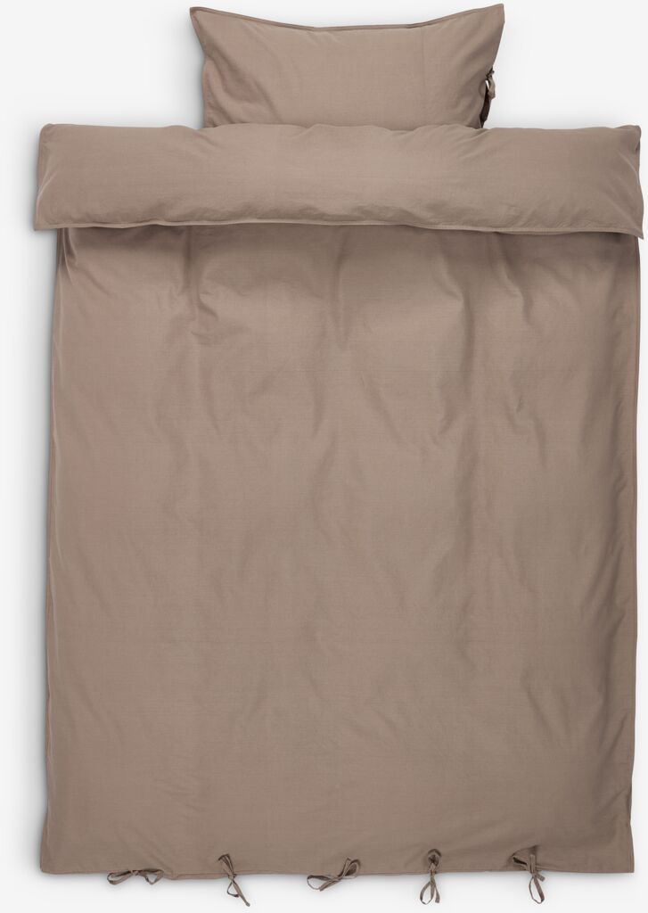Bettwäsche SELMA Washed Cotton 135x200 sand dunkel