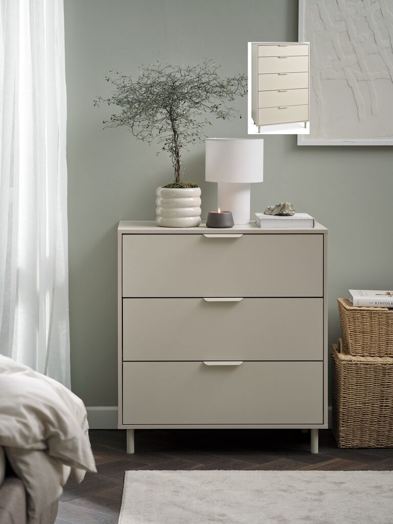 3 Schubladen Kommode SKAVE beige